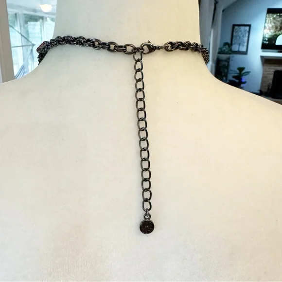 SIMPLY VERA WANG Necklace Earrings & Bracelet 4 Piece Set Gun Metal Gray Tone - Picture 9 of 15